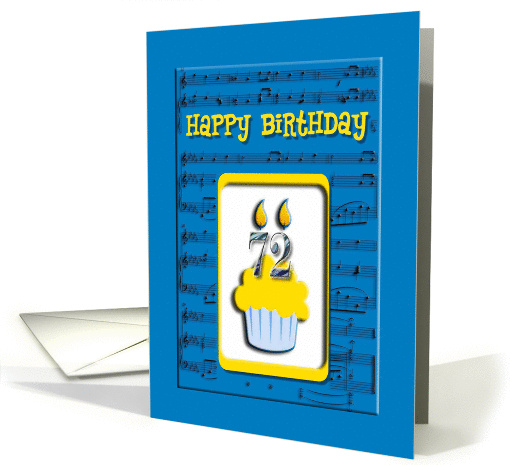 72nd Birthday Cupcake card (707376)