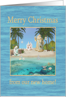 Beach Christmas, Santa, Mermaid, Sandcastle, Star Fish, Christmas card