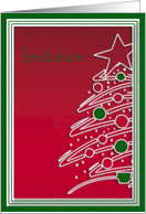 Christmas Tree Trimming Party, Invitation card