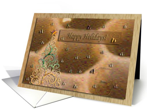 Honey Bee, Happy Holidays card (723357)
