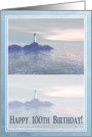 Blue Lighthouse, Happy 100th Birthday card