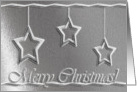 Silver Stars, Merry Christmas card