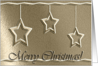 Gold Stars, Merry Christmas card