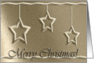 Gold Stars, Merry Christmas card