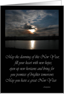 Sun on the Lake, New Year card