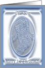 Blue Stocking, 1st Christmas to Son card