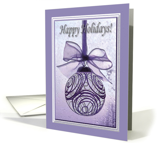 Purple Ornament, Happy Holidays, New Address card (737046)