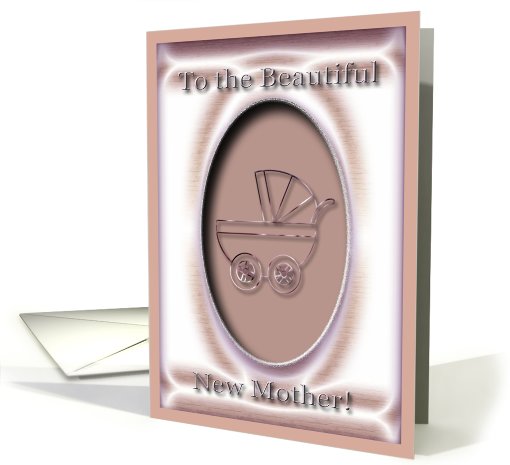 Baby Carriage, Congratulations to Sister on becoming a new Mother card