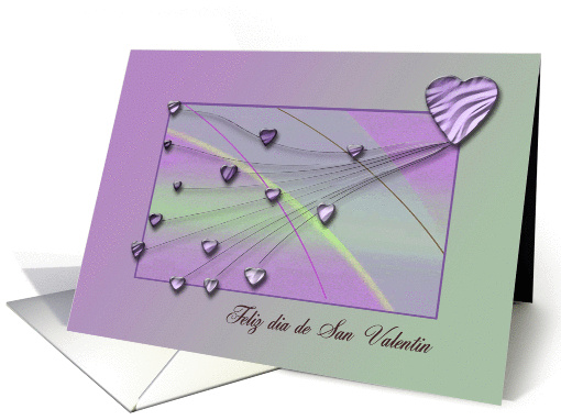 Happy Valentine's Day in Spanish, Pink Hearts card (737521)