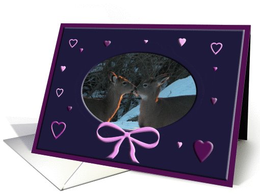 Valentine, Kissing Deer card (739468)