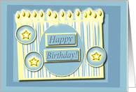 Candles and Stars, Happy Birthday, From all of us card