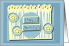 Candles and Stars, Happy Birthday, From all of us card