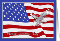 Eagle and Flag, Presidents’ Day card
