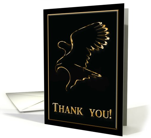 Gold Eagle, Thank you for your Service! card (749260)