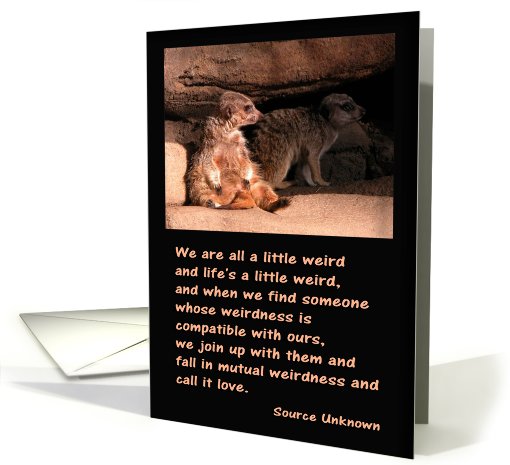 We are all a little weird, Meerkats, Anniversary card (752975)