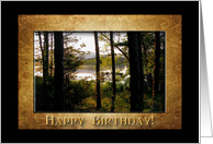 Birthday, Mountain Lake Forest card