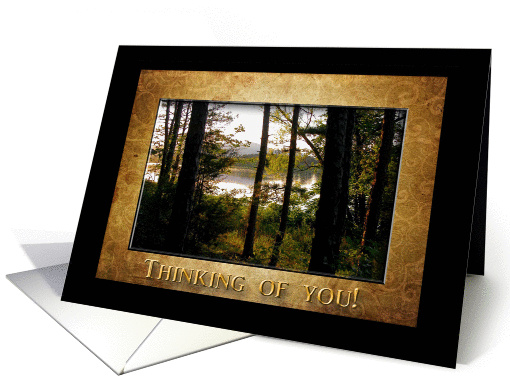 Thinking of you, Mountain lake forest, Across the Miles card (753939)