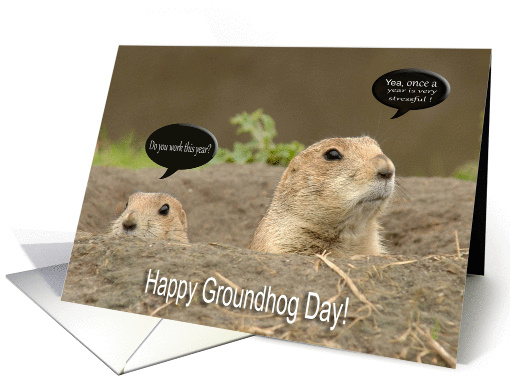 One a year, Groundhog Day card (756459)