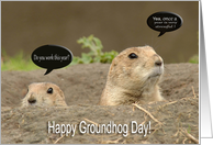 One a year, Groundhog Day card