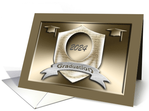 Graduation Commencement Ceremony, Class of 2024, Caps on Gold card
