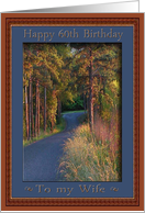 Colors at sundown, 60th Birthday, to my Wife card