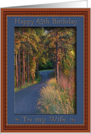 Colors at sundown, 65th Birthday, to my Wife card