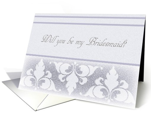 Bridesmaid Request, Elegant Lavender Design card (759796)
