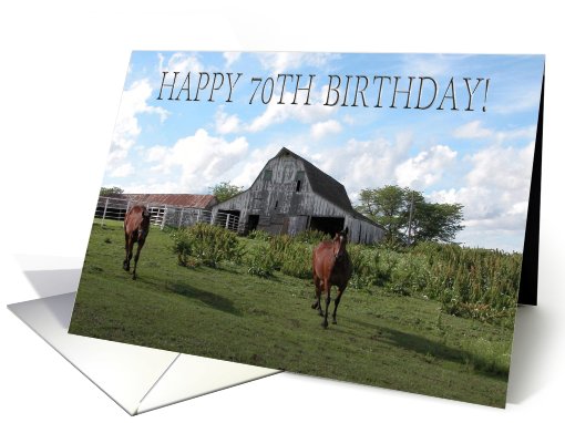 70th Birthday, Friendly Welcome card (760688)