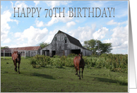 70th Birthday, Friendly Welcome card