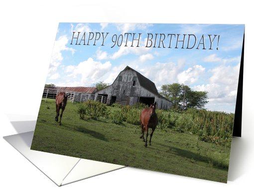 90th Birthday, Friendly Welcome card (760696)