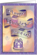 Birthday Wishes from all of us, Ribbon and Cake card