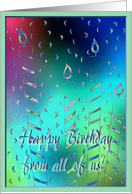 Pastel Colorful Candles, Happy Birthday from all of us card
