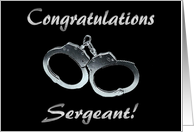 Congratulations Police Officer Promotion to Sergeant, Handcuffs card