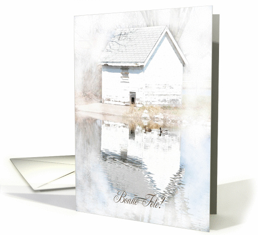 Soft Reflection, Bonne Fete!, Happy Birthday in French (Canada) card