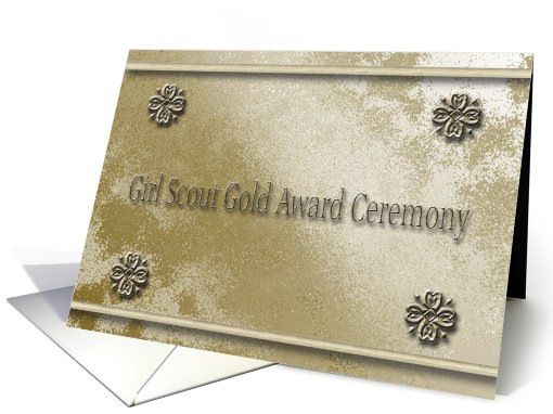 Girl Scout Gold Award Ceremony Invitation, Gold card (777897)