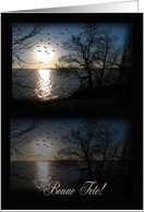 Across the lake, Happy Birthday in French (Canada), Bonne Fete! card