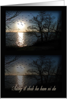 Across the lake, Saeng il chuk ha ham ni da, Happy Birthday in Korean card