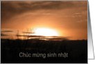 Chc mừng sinh nhật, Happy Birthday in Vietnamese, Golden Sunset card