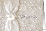 Pastel Flower on Satin Ribbon, Will you be our Reader card