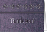 Thank You, Employee Appreciation, Purple Fleur de Lis Design card