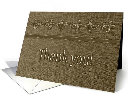 Thank You, Employee Appreciation, Gold Fleur de Lis Design card