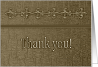 Thank You, Employee Appreciation, Gold Fleur de Lis Design card