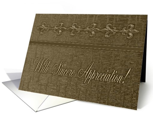 Customer Appreciation, Gold Fleur de Lis Design card (788170)