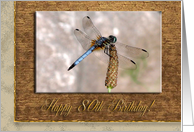 Dragonfly, Birthday Wishes, 80th card