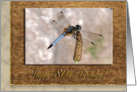 Dragonfly, Birthday Wishes, 80th card