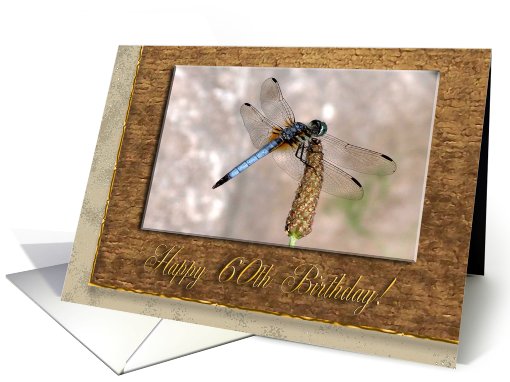Dragonfly, Birthday Wishes, 60th card (790385)