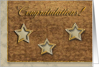Girl Scout Gold Award Congratulations, Stars card