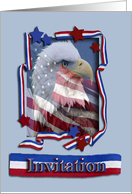 Eagle Scout Invitation, Award Ceremony, Patriotic Eagle and Colors card
