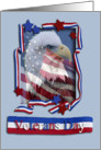 Veterans Day, Patriotic Eagle of Red, White, and Blue card