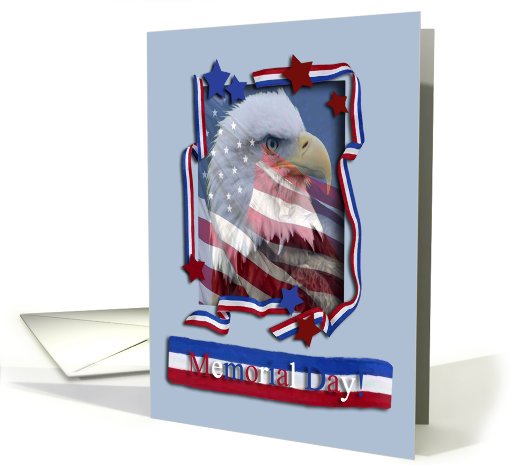 Memorial Day, Patriotic Eagle of Red, White, and Blue card (792959)